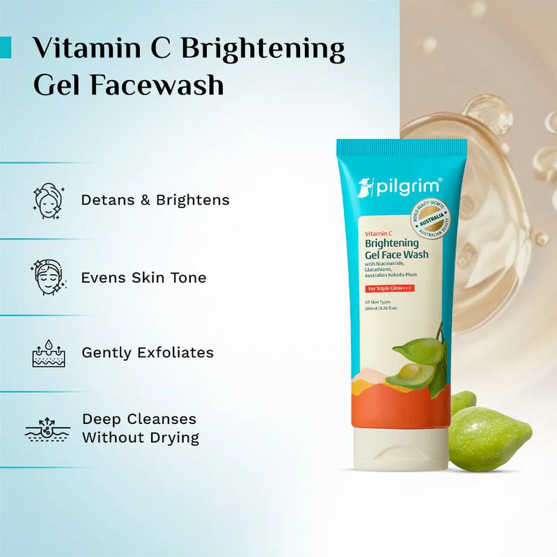 Vitamin C Brightening Gel Face Wash - Pack of 2
