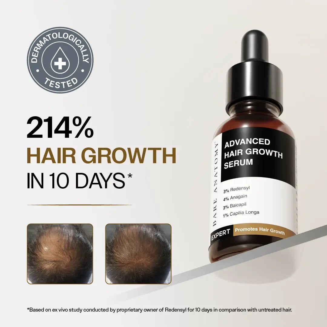 Hair Growth Serum (30 ml | Pack of 2) & Scalp Massager Hair Growth Combo