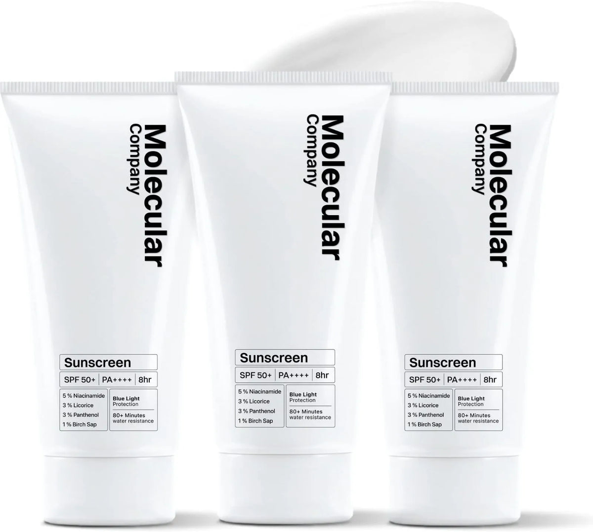 Buy 2 get 1 free || Molecular SPF 50 Broad Spectrum Sunscreen Cream – Lightweight Daily UV Protection for Healthy, Hydrated Skin