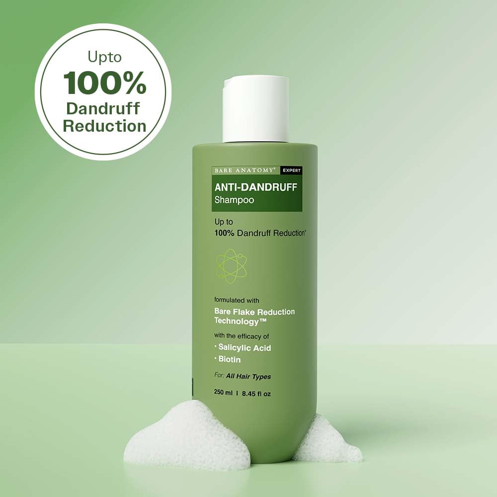 Anti-Dandruff Shampoo | Up To 100% Dandruff Reduction | ZPTO-Free | pH 5.3 | Salicylic Acid, Piroctone Olamine, Biotin & Menthol | Non-Drying Formula | Suitable for Men & Women | 250 ml