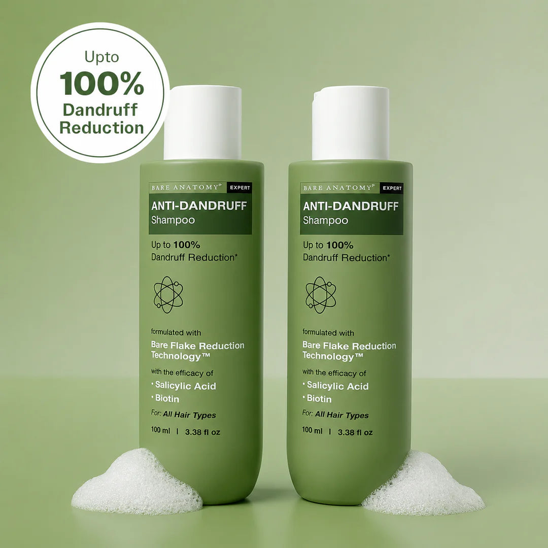 Pack of 2 Anti Dandruff Shampoo with Salicylic Acid, Piroctone Olamine & Biotin - 250ml